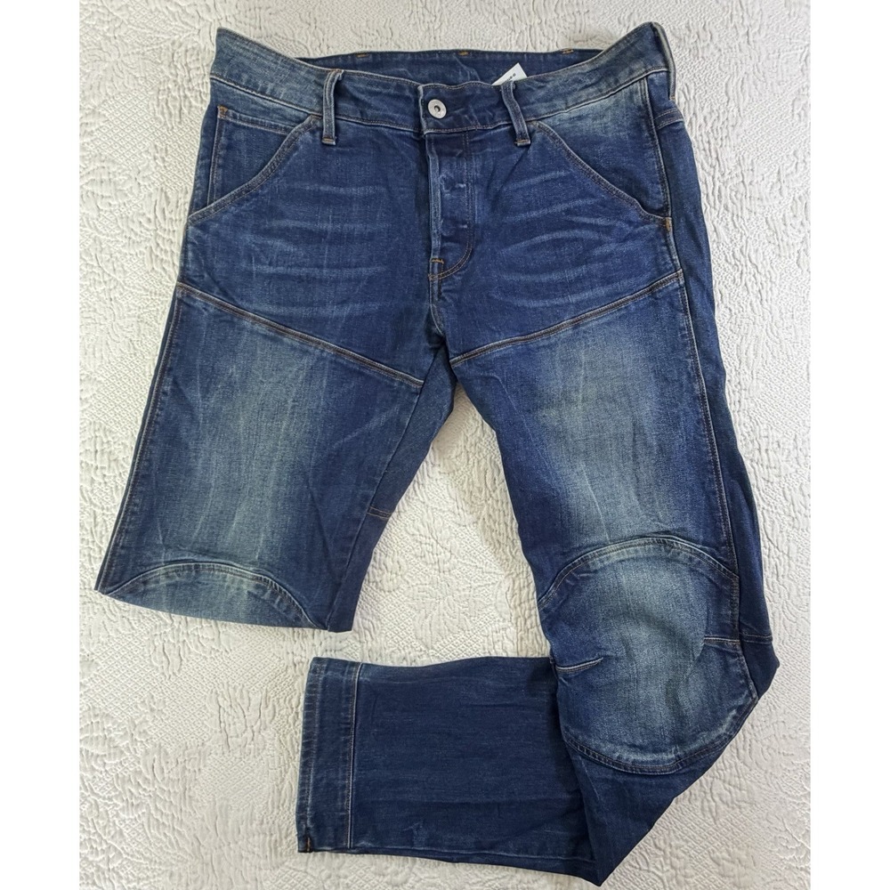 G-Star Raw 5620 Deconstructed 3D Low Tapered Denim Jeans Blue Mens Size 31 x 32